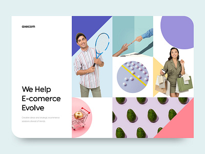 Ecommerce web design concept clean design ecommerce fashion figma flat landing page minimal product saas shop startup store typography ux web web design website