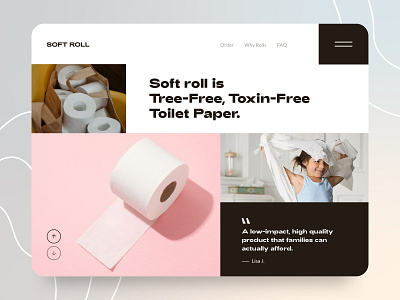 Soft Roll - The very BEST of toilet paper bathroom design ecofriendly ecommerce homepage illustraion landing page logo modern paper paper towels roll tissue paper toilet toilet paper tree ui web web design website