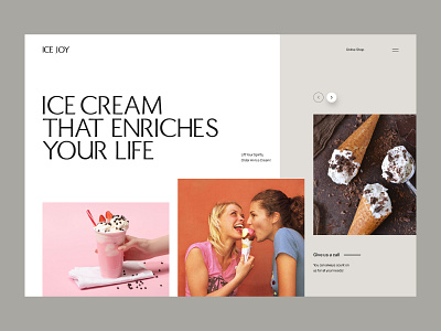 Ice Cream Landing Page Concept