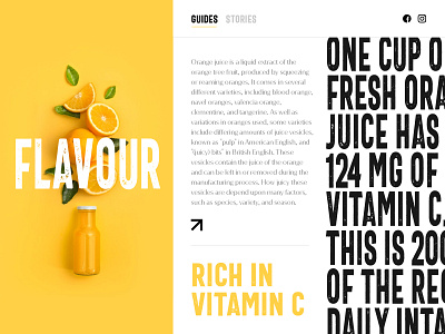 Orange Juice landing page concept concept fresh fruit guide homepage illustraion juice landing page logo orange oranges organic pulp stories tree typogaphy vitamins web web design website