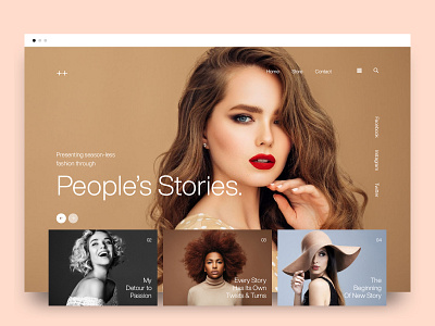 People's Stories Landing Page animation clothes design ecommerce fashion graphic design homepage interaction interface landing page minimal minimalist modern typography ui ux web web design website