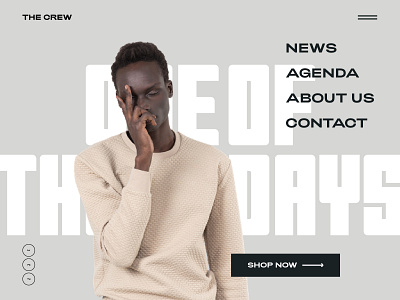 The Crew - Editorial Landing Page Concept bold clean ecommerce fashion homepage landing page layout minimal modern shop simple store typogaphy ui ux web design website