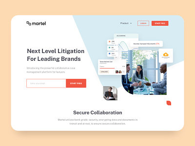 Martel Litigation landing page web design