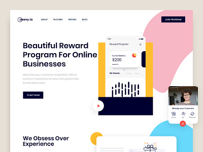 Zowvy landing page web design