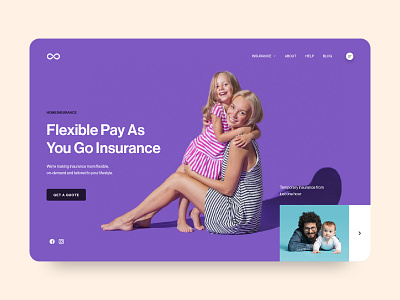 On-demand Insurance landing page website design