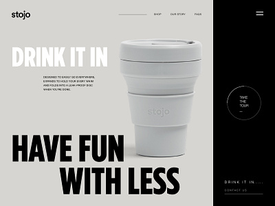 Stojo Reusable Cups Website Design animation bottle branding design design studio digital marketing drink ecommerce graphic design healthy food homepage landing page packaging shop ui ui kit ux web web design website