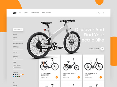 E-bikes Ecommerce Website Design Exploration