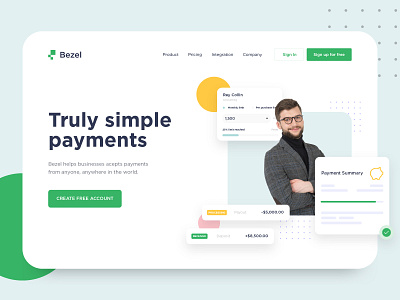 Bezel - Fintech Landing Page Concept