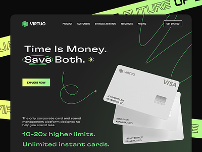 VIRTUO - Finance Landing Page Design