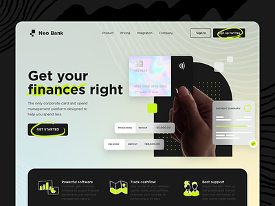 Website Design: Landing page for Bank mobile app