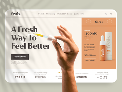 Feals - CBD  Health Landing Page Design