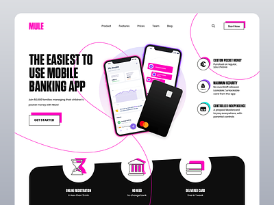 Mule Banking App Landing Page