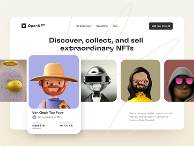 NFT Marketplace Landing Page Concept