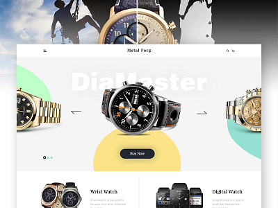 Work in progress clean design ecommerce flat minimal rolex store ui watch web