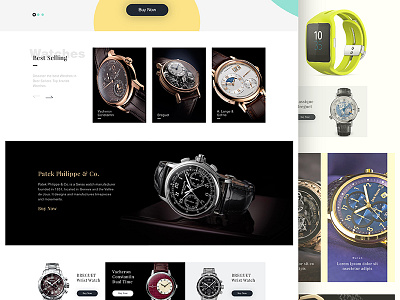 Ecommerce Homepage clean digitalwatch ecommerce header layout product shop store watch web webdesign
