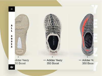 Adidas Yeezy Main Page by Kultar Singh on Dribbble
