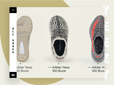 Adidas Yeezy Main Page adidas clean ecommerce minimalist product shop sneakers ui website yeezy