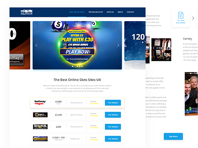 Comparison Website casino clean comparison homepage landing minimal page ui ux web webdesign