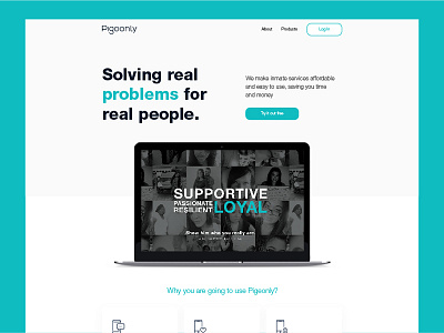 Pigeonly Homepage Concept clean concept design discover hero layout minimal pigeonly service typography ui web