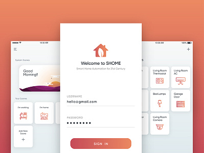 Home Autimation App ai app assistant control dashboard design home intellegent ios living room smart