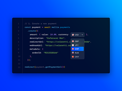 NodeJS - API v2 code editor mollie multicurrency nodejs payment ui