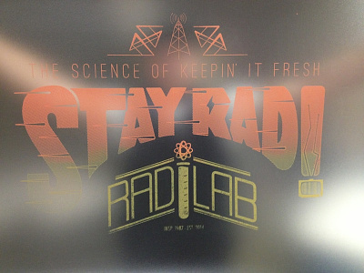 Fresh Science blend branding clothing edition lettering limited poster print rad science screenprint