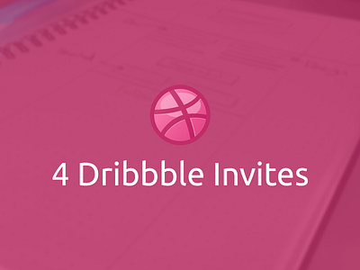 4 Dribbble Invites dribbble giveaway invite
