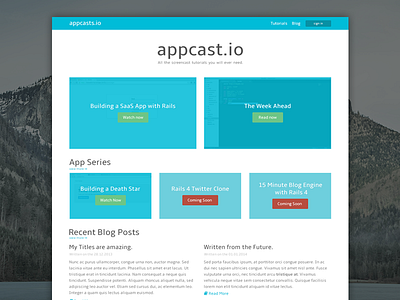 appcast.io clean screencast tutorials video web design website