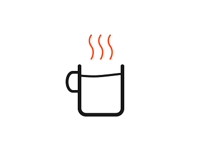 Tea Time branding cup flat icon logo mug simple