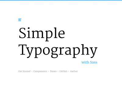 Simple Typography with Sass clean design lettering logo one page simple type typography web design