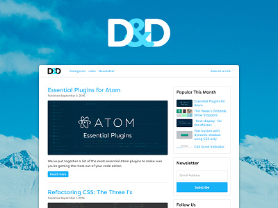 D&D Tomorrow design minimal simple type web design webdev website