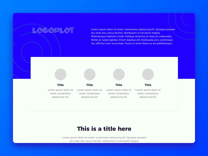 Logo Plot - Load Animation transition web animation web design animation gif