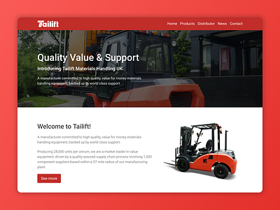 Tailift Website responsive simple web design website