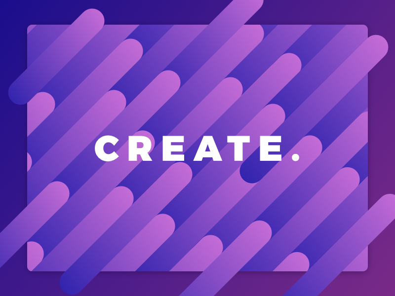 Create. design minimal bright colorful