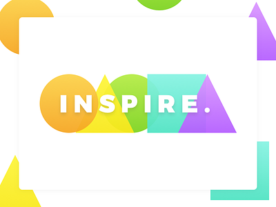 Inspire. bright colorful design minimal