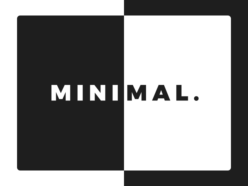 Minimal. poster minimal design