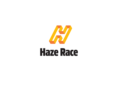 Haze Race 3d geometric gold h letter maze race yellow