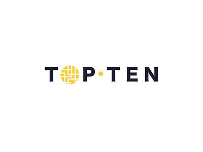Top Ten brand branding gold icon logo logo type logotype luxury maze tent top typogaphy yellow