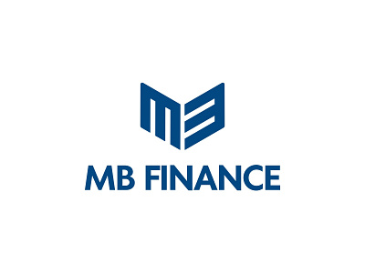 MB Finance animal blue finance fox logo simplicity