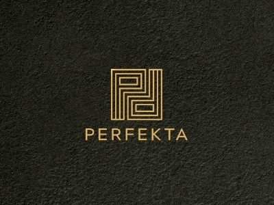 Perfekta, logo design branding geometrical grid logo logo design perfekta