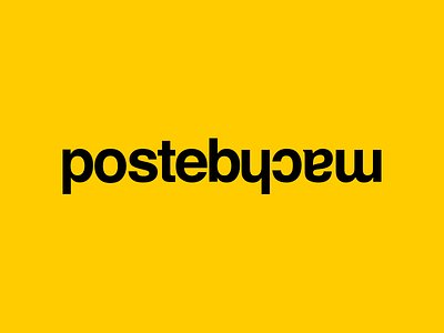 Postebymach brand branding icon logo mark yellow