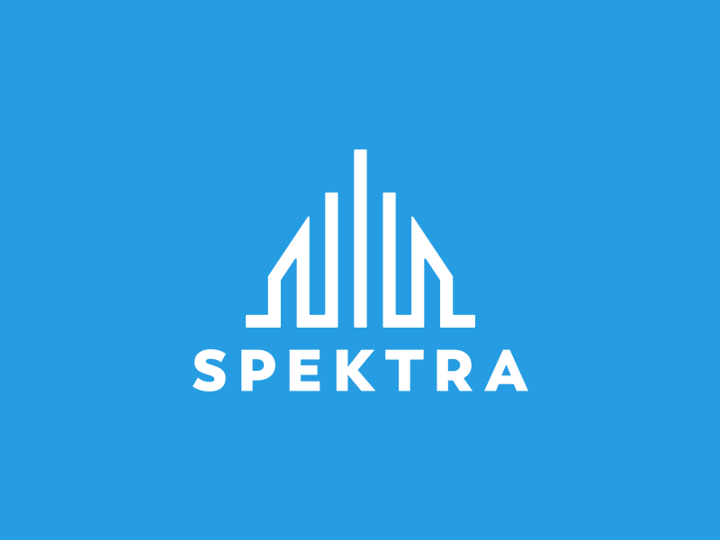 Spektra mono-line lines brand construction branding logo building architect