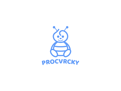 Procvrcky animal baby brand branding clothing cricket insekt logo