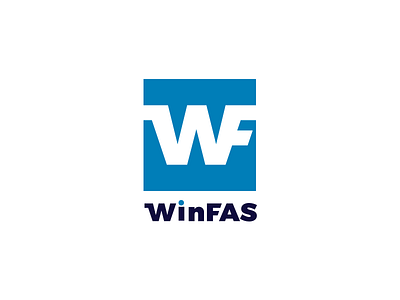 Winfas blue brand branding logo logotype mark w wf