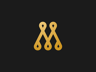 Mehoo brand branding gold golden icon logo logo design logo type m mark mono line