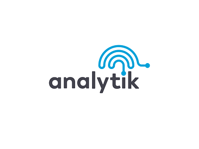Analytik analytic blue brain brand branding it logo logo design logo type