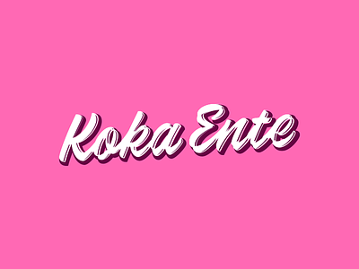 Koka Ente custom type floorball innebandy logo pink sport summer type