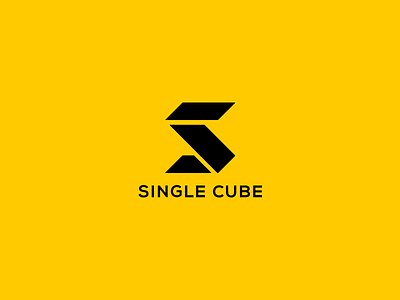 Singel Cube branding cube logo logo design logotype single cube yellow