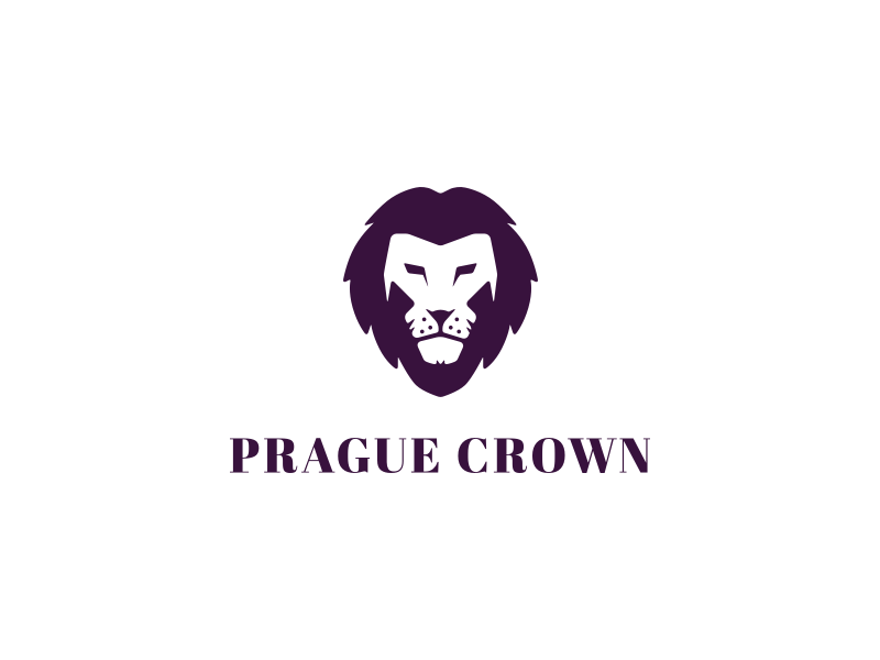Lion crown luxury prague lion brand branding logo