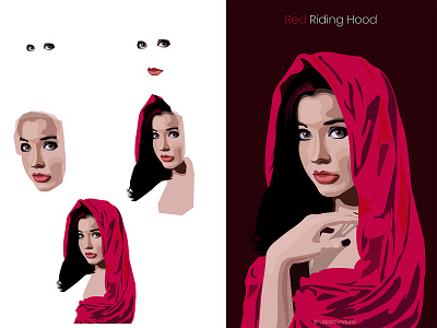 Red riding Hood 2d art cartoon concept design flat girl illustration illustrator redridinghood srilankan vector